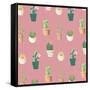 Cactus Pattern 2-Kimberly Allen-Framed Stretched Canvas