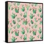 Cactus Pattern-Kimberly Allen-Framed Stretched Canvas