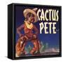Cactus Pete Brand - Phoenix, Arizona - Citrus Crate Label-Lantern Press-Framed Stretched Canvas