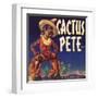 Cactus Pete Brand - Phoenix, Arizona - Citrus Crate Label-Lantern Press-Framed Art Print