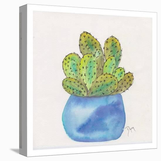 Cactus Pot I-Beverly Dyer-Stretched Canvas