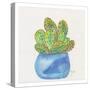 Cactus Pot I-Beverly Dyer-Stretched Canvas