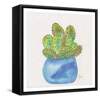 Cactus Pot I-Beverly Dyer-Framed Stretched Canvas