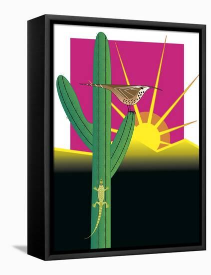 Cactus Wren-Marie Sansone-Framed Stretched Canvas