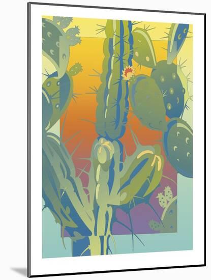 Cactus-David Chestnutt-Mounted Premium Giclee Print