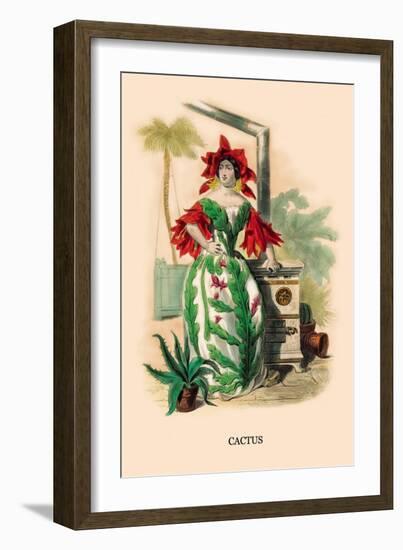 Cactus-J.J. Grandville-Framed Art Print