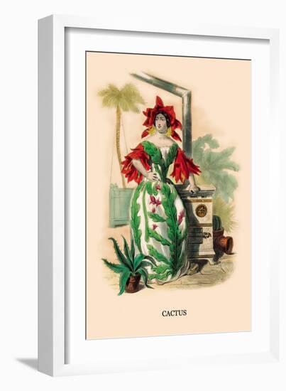 Cactus-J.J. Grandville-Framed Art Print