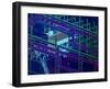 CAD Display of Ventilation for Underground Site-David Parker-Framed Photographic Print