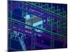 CAD Display of Ventilation for Underground Site-David Parker-Mounted Photographic Print