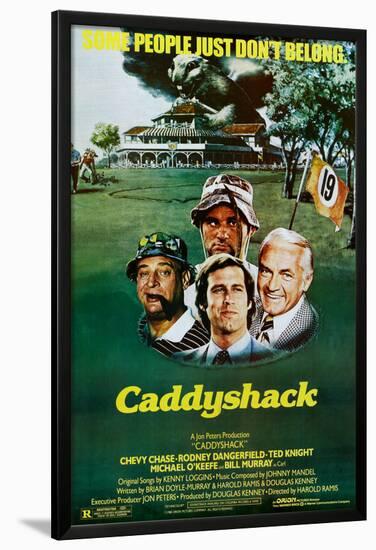Caddyshack Movie Chevy Chase Bill Murray Group Vintage Poster Print-null-Lamina Framed Poster