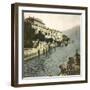 Cadenabbia (Italy), the Village Seen from Lake Como, Circa 1890-Leon, Levy et Fils-Framed Photographic Print