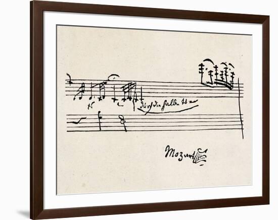 Cadenza, with Mozarts Signature-null-Framed Photographic Print