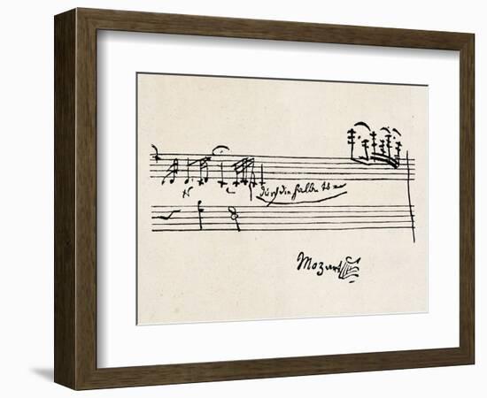 Cadenza, with Mozarts Signature-null-Framed Photographic Print