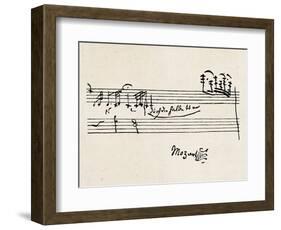 Cadenza, with Mozarts Signature-null-Framed Photographic Print