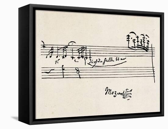 Cadenza, with Mozarts Signature-null-Framed Stretched Canvas