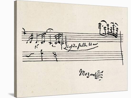 Cadenza, with Mozarts Signature-null-Stretched Canvas