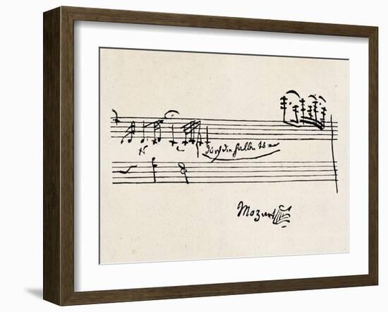 Cadenza, with Mozarts Signature-null-Framed Photographic Print