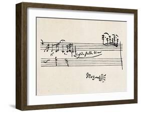 Cadenza, with Mozarts Signature-null-Framed Photographic Print