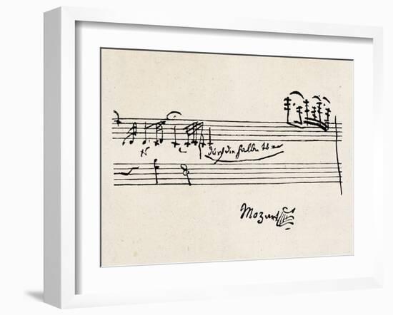 Cadenza, with Mozarts Signature-null-Framed Photographic Print