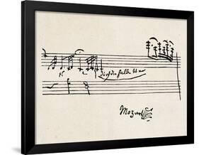 Cadenza, with Mozarts Signature-null-Framed Photographic Print