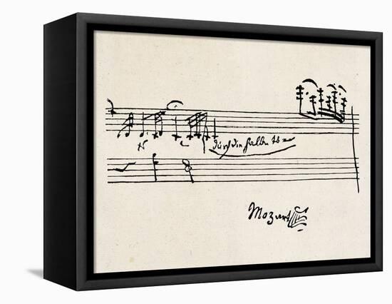 Cadenza, with Mozarts Signature-null-Framed Stretched Canvas