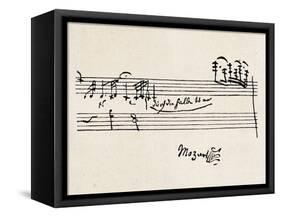 Cadenza, with Mozarts Signature-null-Framed Stretched Canvas