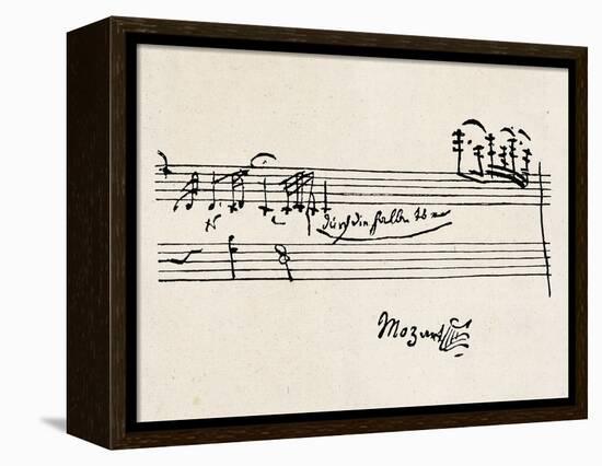 Cadenza, with Mozarts Signature-null-Framed Stretched Canvas