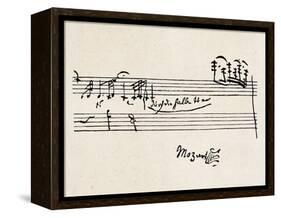 Cadenza, with Mozarts Signature-null-Framed Stretched Canvas