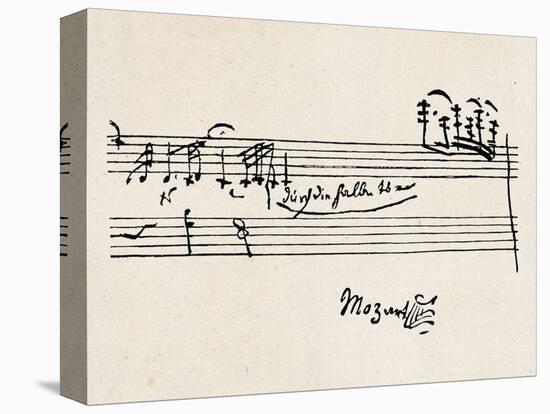 Cadenza, with Mozarts Signature-null-Stretched Canvas