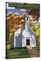 Cades Cove Baptist Church - Great Smoky Mountains National Park, TN-Lantern Press-Stretched Canvas