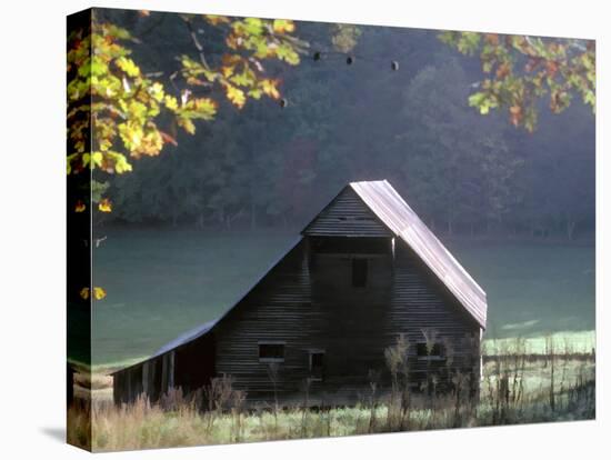 Cades Cove Barn-J.D. Mcfarlan-Stretched Canvas