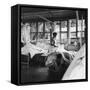 Cadet-Nurse Making a Bed at Queen Mary's Hospital Sidcup-null-Framed Stretched Canvas