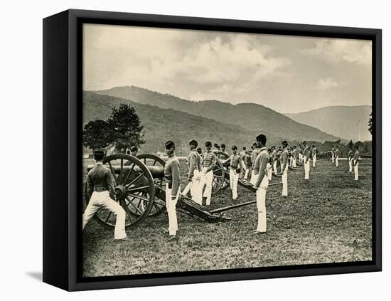 Cadets at Artillery Practice, US Military Academy, 1890s-null-Framed Stretched Canvas