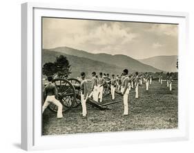 Cadets at Artillery Practice, US Military Academy, 1890s-null-Framed Giclee Print