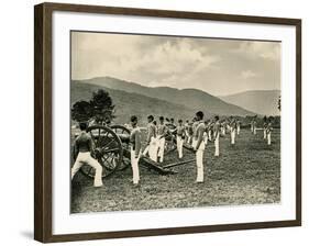 Cadets at Artillery Practice, US Military Academy, 1890s-null-Framed Giclee Print