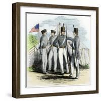 Cadets at the Us Military Academy, West Point, 1850s-null-Framed Giclee Print