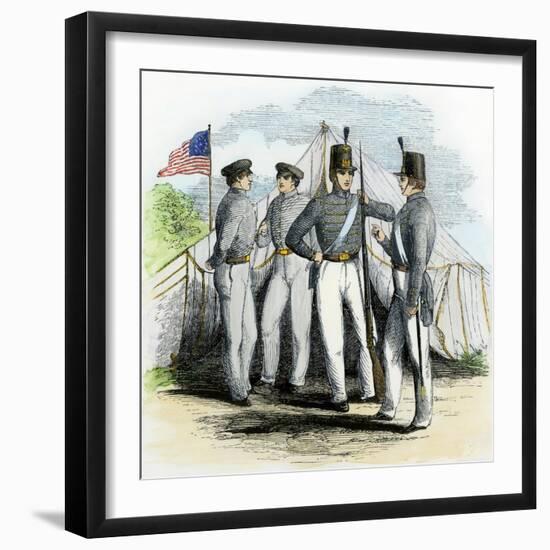 Cadets at the Us Military Academy, West Point, 1850s-null-Framed Giclee Print