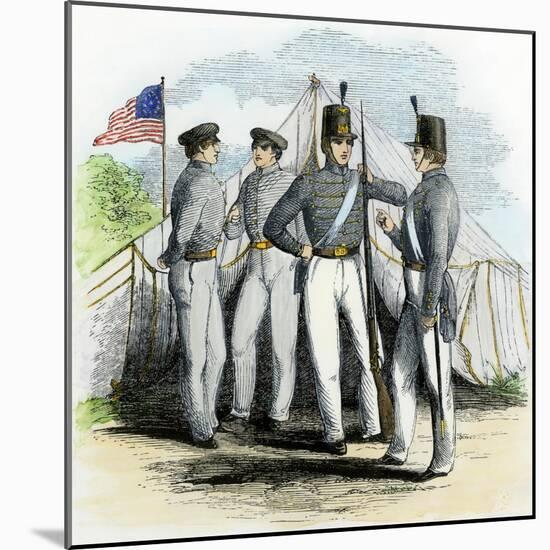 Cadets at the Us Military Academy, West Point, 1850s-null-Mounted Giclee Print