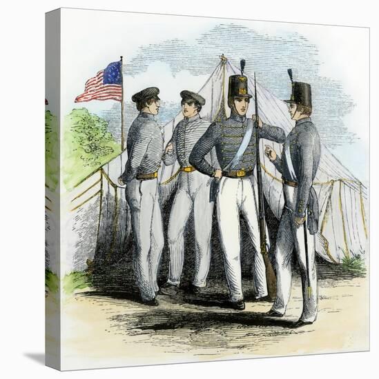 Cadets at the Us Military Academy, West Point, 1850s-null-Stretched Canvas
