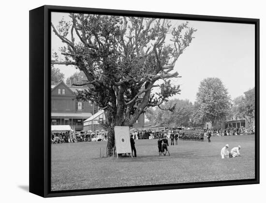 Cadets Drilling, U.S. Naval Academy-null-Framed Stretched Canvas