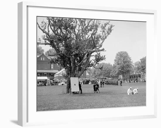 Cadets Drilling, U.S. Naval Academy-null-Framed Photo