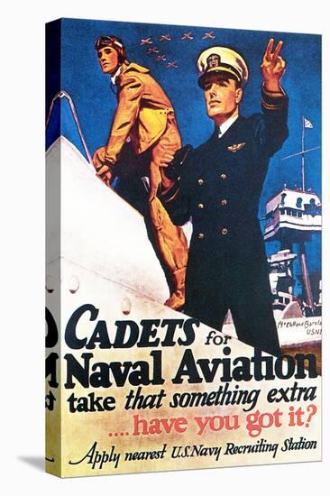 Cadets for Naval Aviation Take That Something Extra, 1943-McClelland Barclay-Stretched Canvas