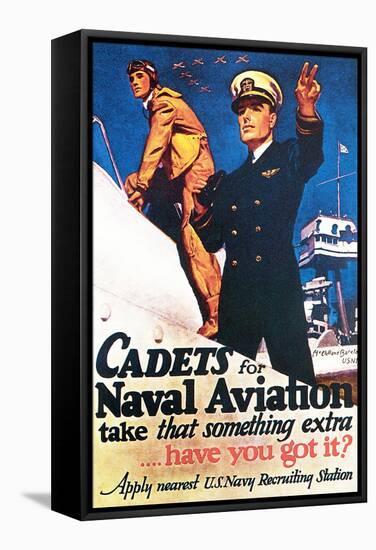 Cadets for Naval Aviation Take That Something Extra, 1943-McClelland Barclay-Framed Stretched Canvas