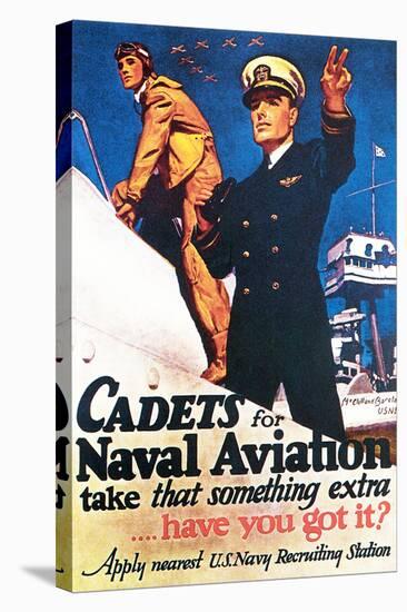 Cadets for Naval Aviation Take That Something Extra, 1943-McClelland Barclay-Stretched Canvas