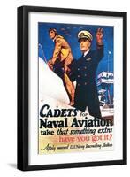 Cadets for Naval Aviation Take That Something Extra, 1943-McClelland Barclay-Framed Giclee Print