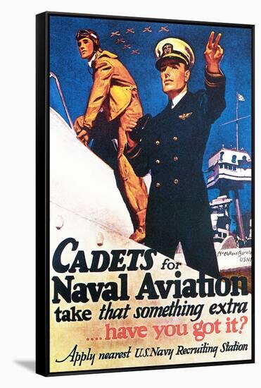 Cadets for Naval Aviation Take That Something Extra, 1943-McClelland Barclay-Framed Stretched Canvas