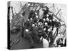 Cadets Raising the Anchor Aboard the Sorlandet in the English Channel, June 1952-null-Stretched Canvas