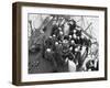 Cadets Raising the Anchor Aboard the Sorlandet in the English Channel, June 1952-null-Framed Premium Photographic Print