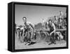 Cadets Running Through Obstacle Course During Training at a Us Navy Air Base-Dmitri Kessel-Framed Stretched Canvas