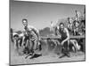 Cadets Running Through Obstacle Course During Training at a Us Navy Air Base-Dmitri Kessel-Mounted Photographic Print